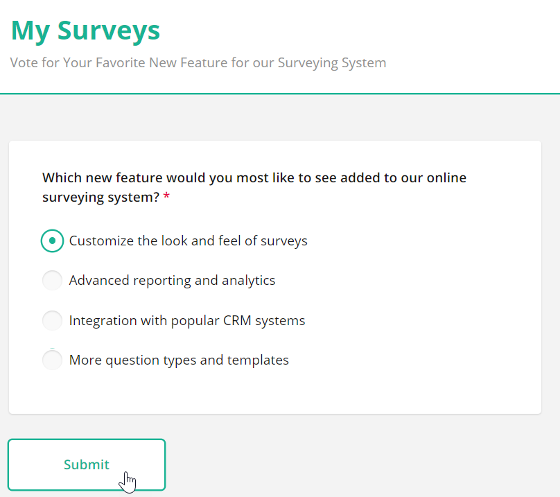 Survey Now Poll: Submit your vote