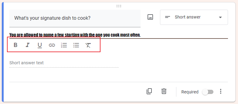 Survey Now: Assing and edit a question description.