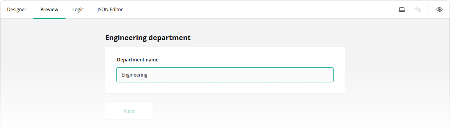 Dynamic value in the department entry title