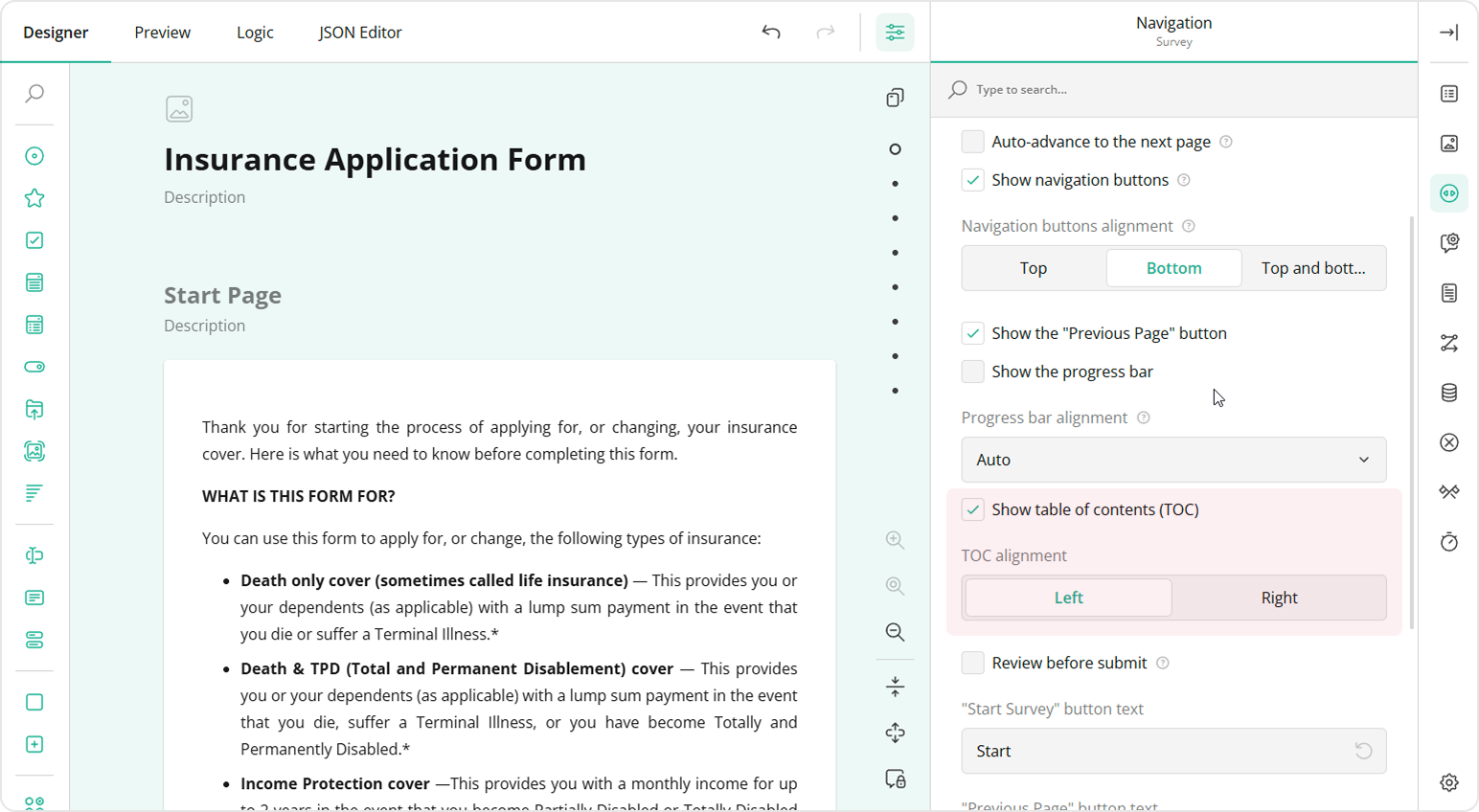 Page Navivagion Title