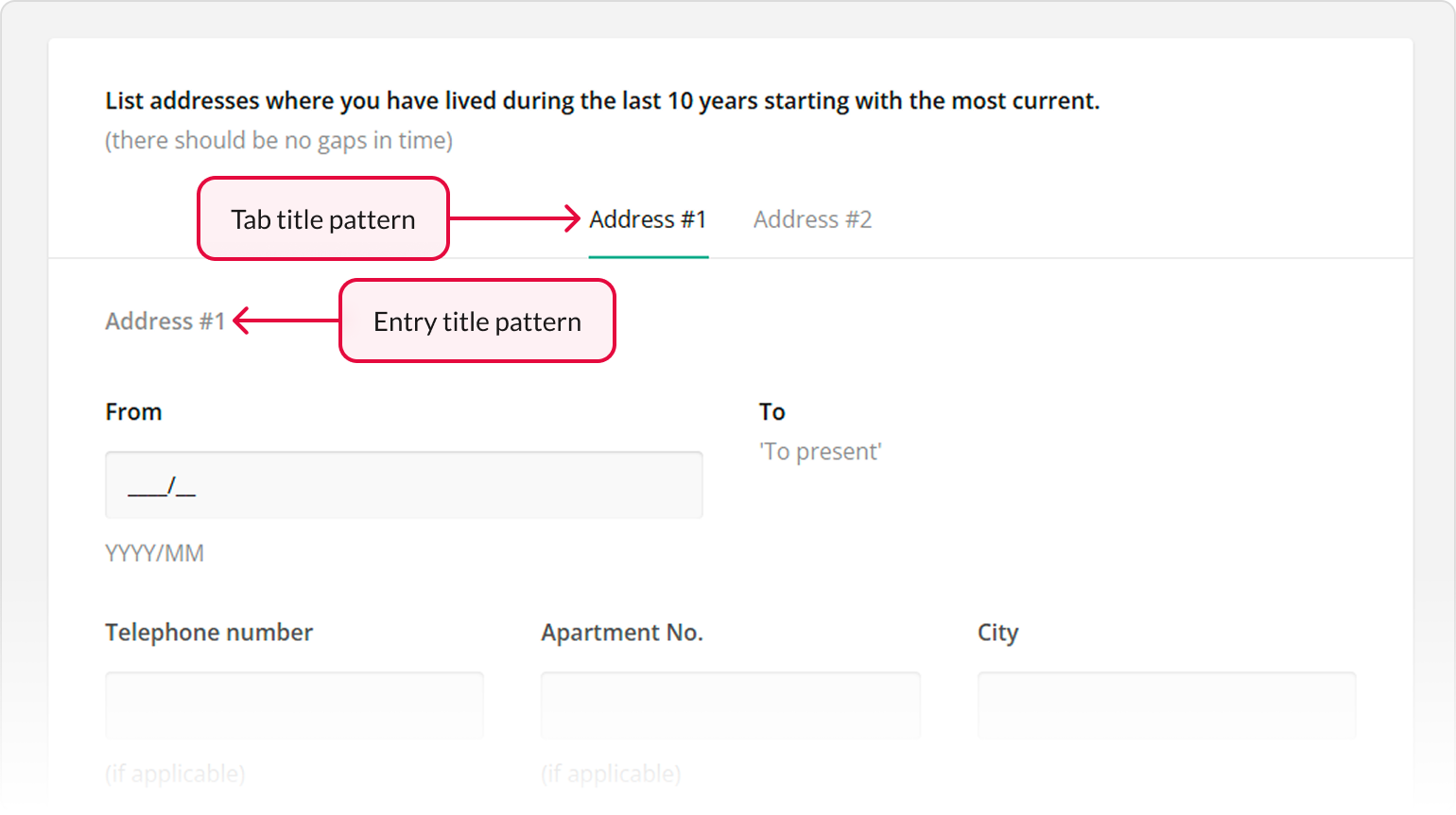 Dynamic tab titles and entry titles