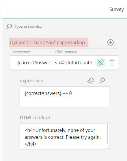 Survey Now Quiz Maker: How to display custom texts based on the number of correct answers