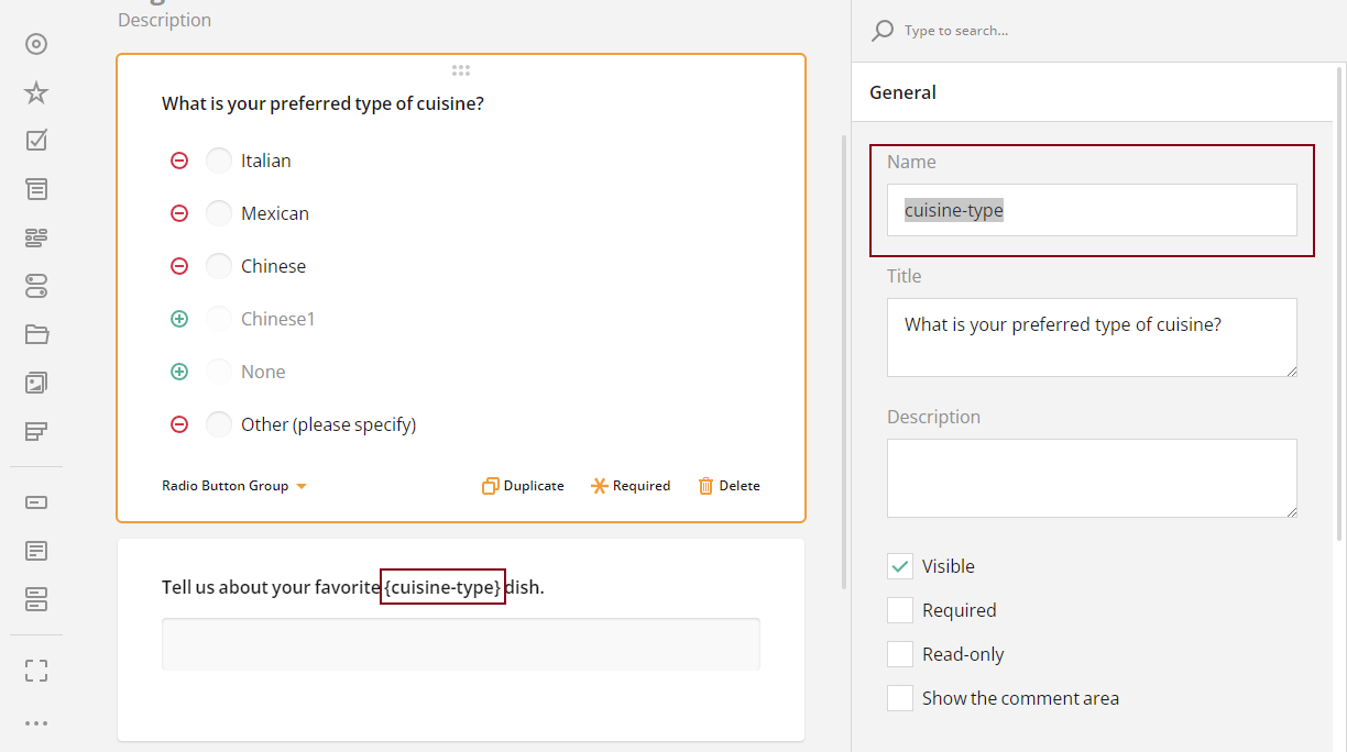 Survey Now: Piping text into questions from the previous question value.