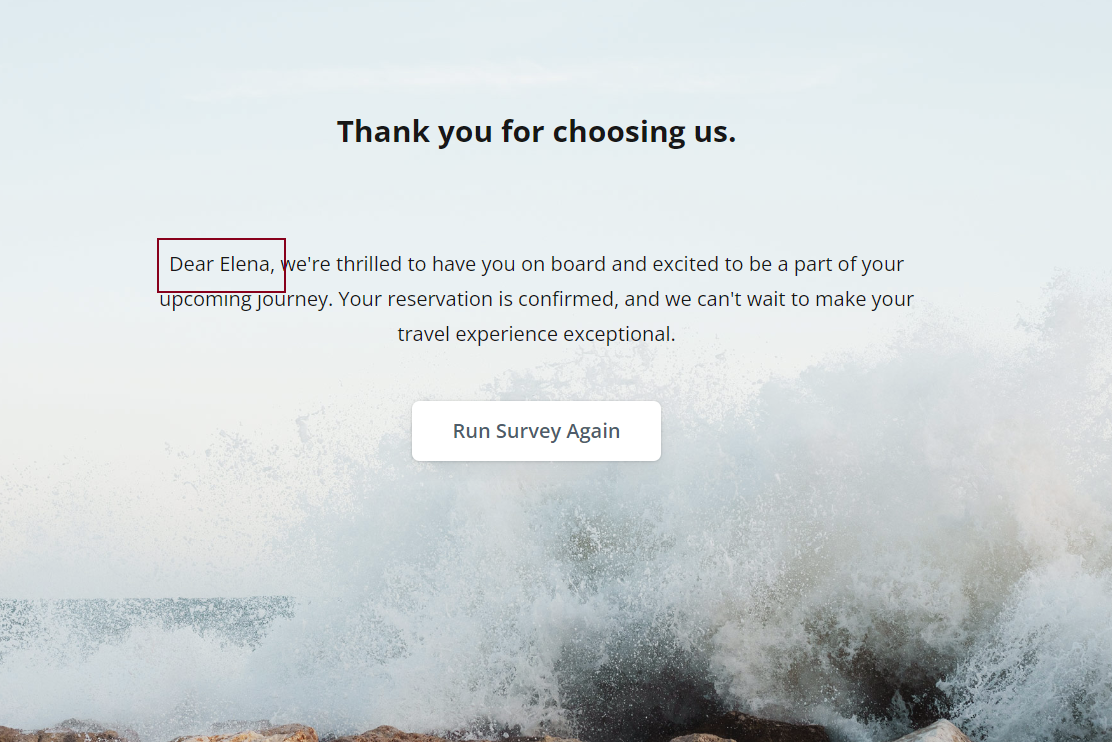 Survey Now: How to pipe text into the Thank You page.