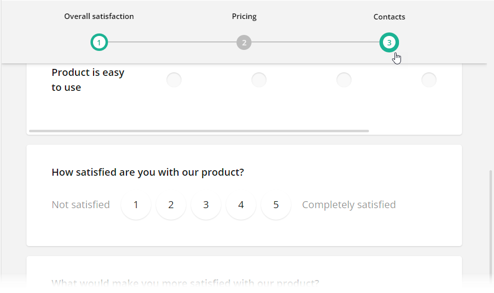 Survey Now Form Library: Sticky progress bar