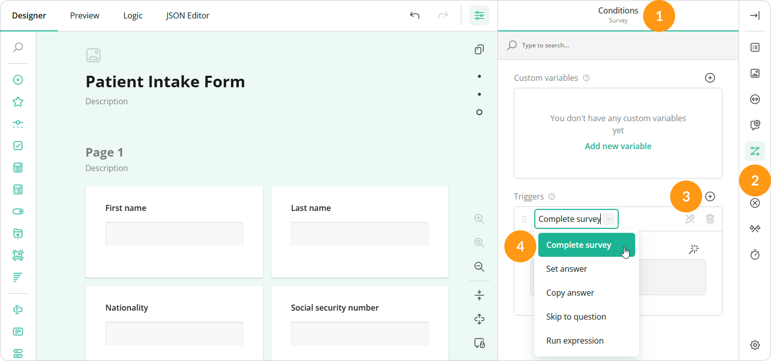 Survey Creator: How to implement "complete survey" logic, part 1