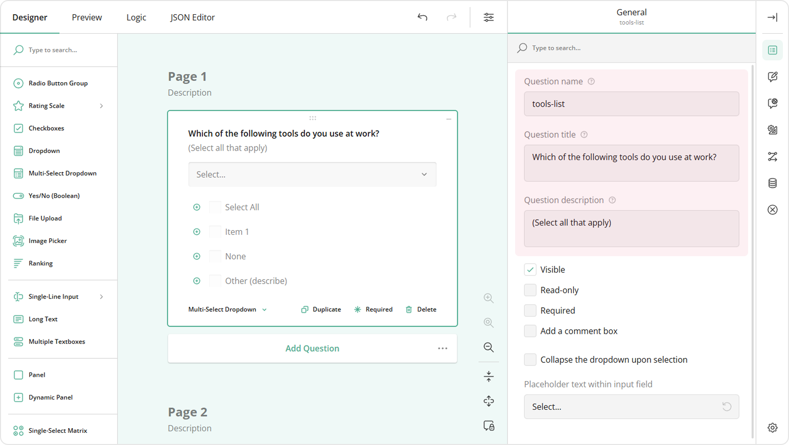 Add name and title to the Tag Box question
