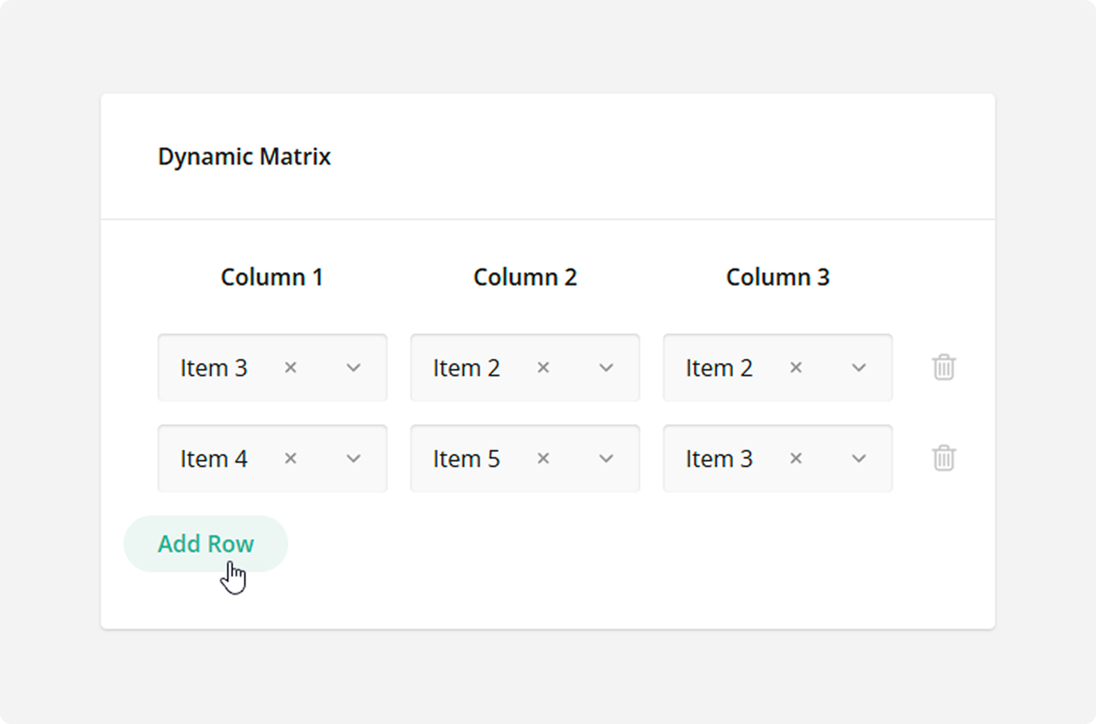 Survey Now Question types - Dynamic Matrix