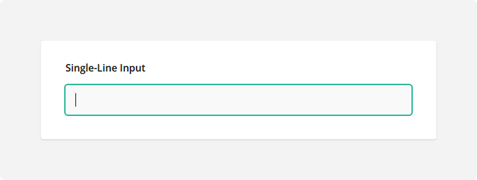Survey Now Question types - Single-line input