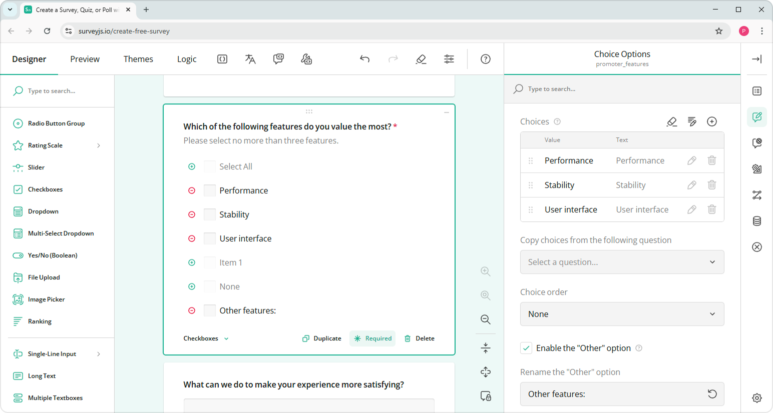 Survey Creator / Form Builder by Survey Now